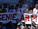 Fanouci kanadské tenistky Eugenie Bouchardové.