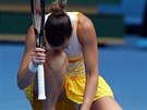 Italská tenistka Flavia Pennettaová u ví, e si v semifinále Australian Open...