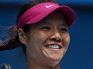 ínská tenistka Li na se raduje z postupu do semifinále Australian Open.