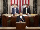 Obamov proslovu v Kapitolu naslouchal mimo jiné  viceprezident Joe Biden...