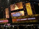 Sál v Los Angeles, kde se ceremoniál k 56. roníku Grammy Awards odehrává.