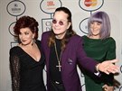 Ozzy Osbourne, jeho manelka Sharon a dcera Kelly (25. ledna 2014)