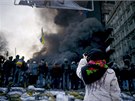 V Kyjev pokraují stety mezi demonstranty a policisty (25. 1. 2014)