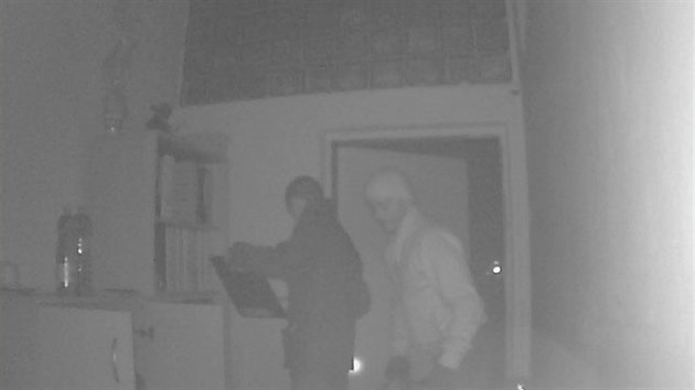 Pachatele vloupn do kancelsk budovy v Kolbenov ulici ve Vysoanech zachytila skryt fotopast