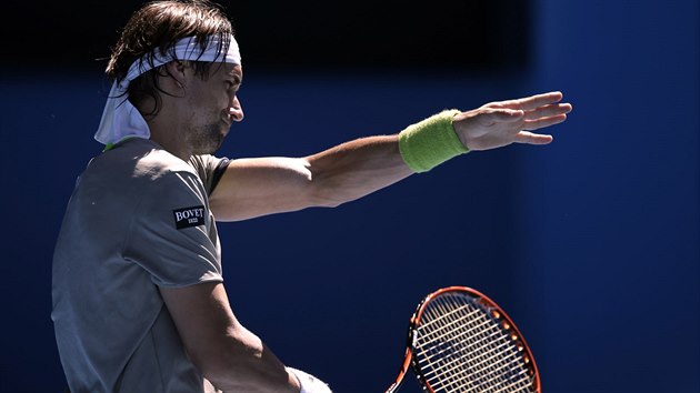 panlsk tenista David Ferrer ve tvrtfinle Australian Open.