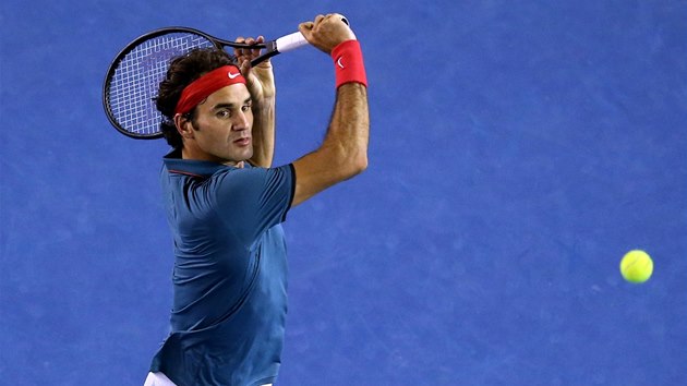 TENISOVÝ ELEGÁN. Roger Federer ve tvrtfinále Australian Open. 