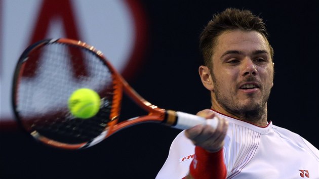 FORHEND. Stanislas Wawrinka v semifinle Australian Open. 