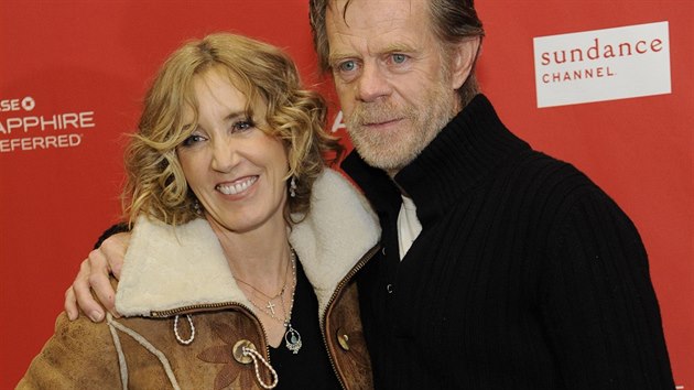 Felicity Huffmanov a jej manel William H. Macy (24. ledna 2014)