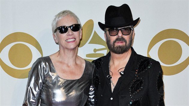 Annie Lennoxov� a Dave Stewart (27. ledna 2014)
