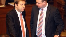 éf klubu SSD Roman Sklenák s poslancem SSD Jeronýmem Tejcem