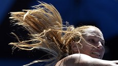 VLASY. Dominika Cibulková ve �tvrtfinále Australian Open. 