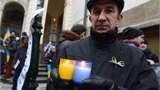 Smutení prvod na pipomenutí obtí protivládních demonstrací na Ukrajin