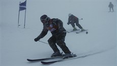 Závěrečný skicross extrémního armádního závodu Winter Survival v Jeseníkách