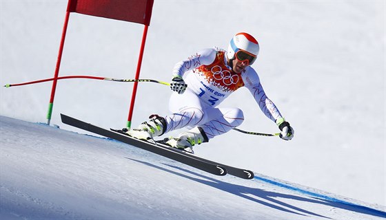 Americký sjezda Bode Miller pi tréninkové jízd ve stedisku Rosa Chutor. (8....