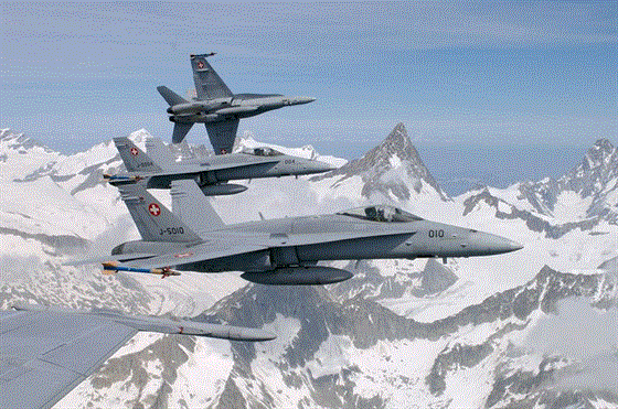 výcarský letoun F/A-18 Hornet