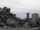 Nkteré tvrti Homsu se bhem ostelování zmnily v hromady trosek (1. února...