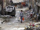 Momentka z kadodenního ivota v rozstíleném Homsu (1. února 2014)