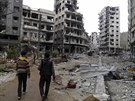 Rozstílené ulice Homsu (1. února 2014)