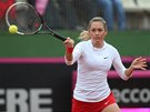 eská tenistka Klára Zakopalová hraje v 1. kole Fed Cupu proti panlské dvojce