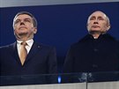 Pedseda Mezinárodního olympijského výboru Thomas Bach a ruský prezident...