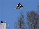 Kanadský snowboardista Mark McMorris v olympijském finále slopestylu. (8. února...