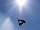 Kanadský snowboardista Sebastien Toutant v olympijském finále slopestylu. (8....