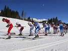 enský závod ve skiatlonu na 15 kilometr. (8. února 2014)