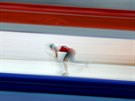 Kanadská rychlobruslaka Brittany Schusslerová v závod na 3 000 metr (9....