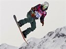eská snowboardistka árka Panochová pi své finálové jízd ve slopestylu. (9....