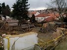 Zbouraná památkov chránná vila na praské Oechovce.