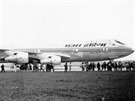 B 747 poprvé v Praze.