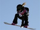 TRIK. Anna Gasserová v kvalifikaci slopestylu snowboardistek na olympijských