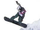 HOP. árka Panochová v olympijském semifinále snowboardistek ve slopestylu. 