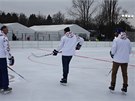 Hokejisté si vyzkoueli ledové kluzit.