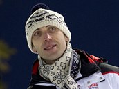 Kapitn slovenskch hokejist Zdeno Chra sleduje ensk biatlonov zvod ve...