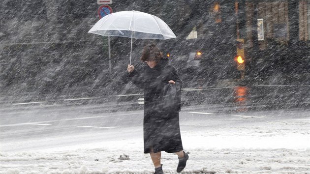 Japonci se potkaj se silnm snen i vtrem (Tokio, 8. nora 2014)