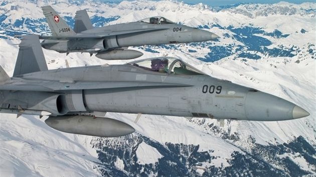 Švýcarský letoun F/A-18 Hornet