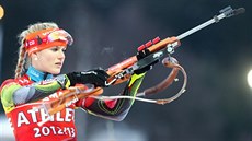 Úsp�ná biatlonistka pat�í k nejvýrazn�j�ím tvá�ím �eského olympijského týmu.