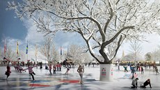 Vizualizace olympijského parku na Letné