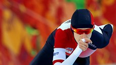 Česká rychlobruslařka Martina Sáblíková skončila v závodě na 3 000 metrů...