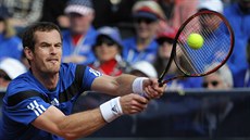 Andy Murray reprezentuje Británii v duelu se Spojenými státy.