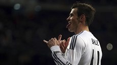 VYPLAZENÝ JAZYK. Gareth Bale z Realu Madrid se raduje z gólu proti Villarrealu.