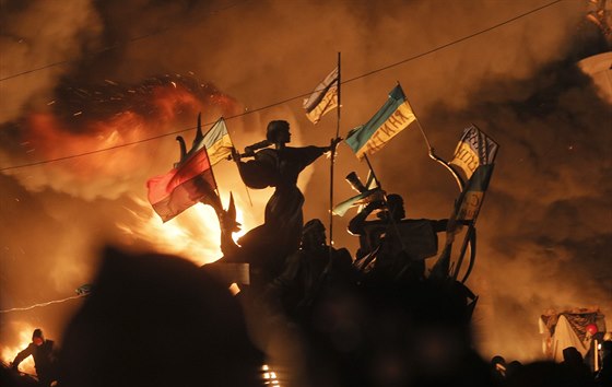 Krizi na Ukrajin spustily demonstrace na kyjevském Majdanu