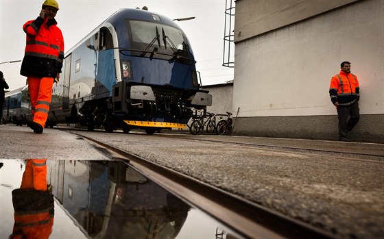 První souprava railjet vyrobená ve vídeském závod Siemens pro eské dráhy.