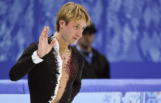 Jevhenij Pljuenko na zimních olympijských hrách v Soi 2014.