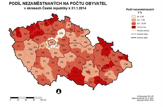 Nezaměstnanost v ČR v lednu 2014.