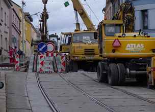Pokldn novch kolej na tramvajovou tra Hercovka - Trojsk 