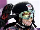 SPOKOJENÁ. eská snowboardistka árka Panochová po kvalifikaní jízd v závod