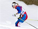 eská bkyn na lyích Klára Moravcová dojela v olympijském závodu na 10...