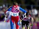 eská bkyn na lyích Eva Vrabcová-Nývltová dojela v olympijském závodu na 10...